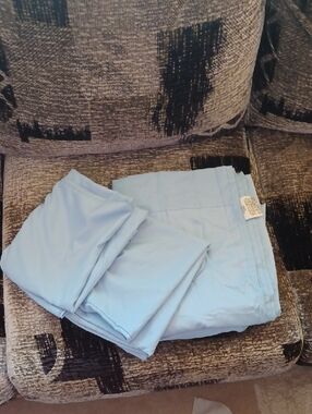 4/$40 Light Blue Solid Bed Sheet Set Of 3 - Flat Top Sheet & 2 Pillow Cases